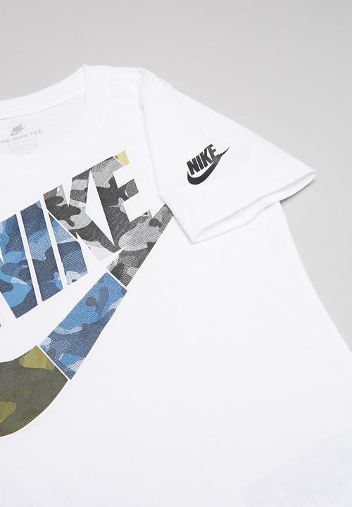 Nike - Nike boys multi camo 95 short sleeve tee - white