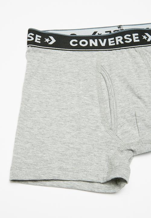 Converse - Chuck core boxer brief 2 pack - black & grey 