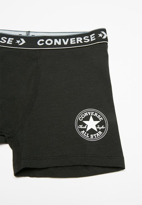 Converse - Chuck core boxer brief 2 pack - black & grey 