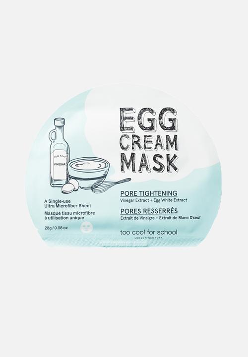 Too Cool For School - Egg Cream Mask - Pore Tightening Set