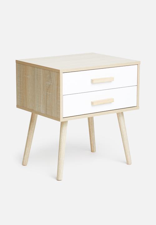 Sixth Floor - Alva pedestal - natural & white