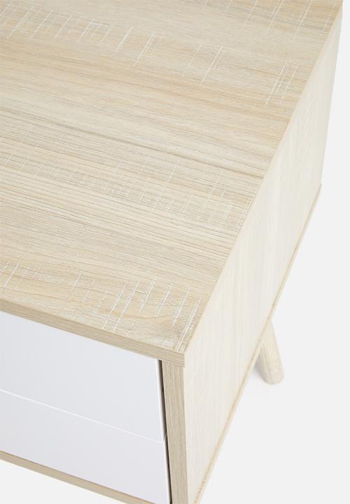 Sixth Floor - Alva pedestal - natural & white