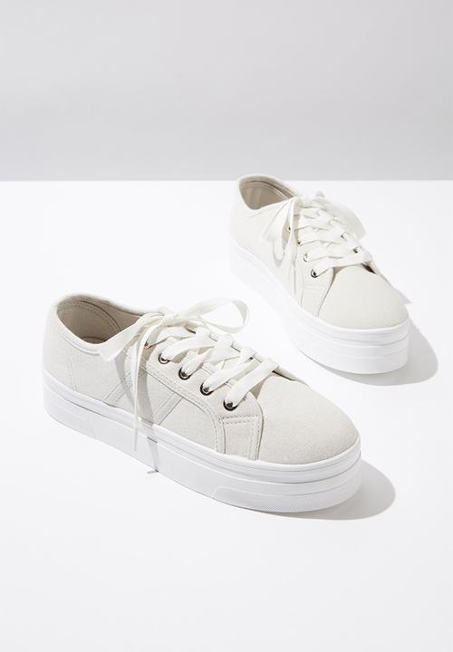 Cotton On - Canvas platform sneaker - grey