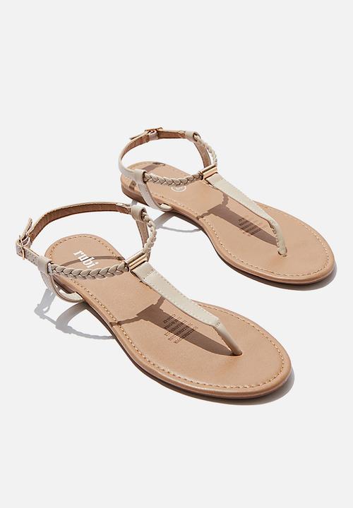 Cotton On - Braided toe post sandals - neutral