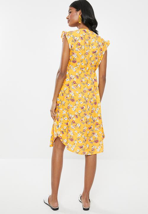 Cherry Melon - Maternity Mandarin tie dress - multi