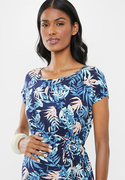 Cherry Melon - Maternity Round neck maxi dress - multi