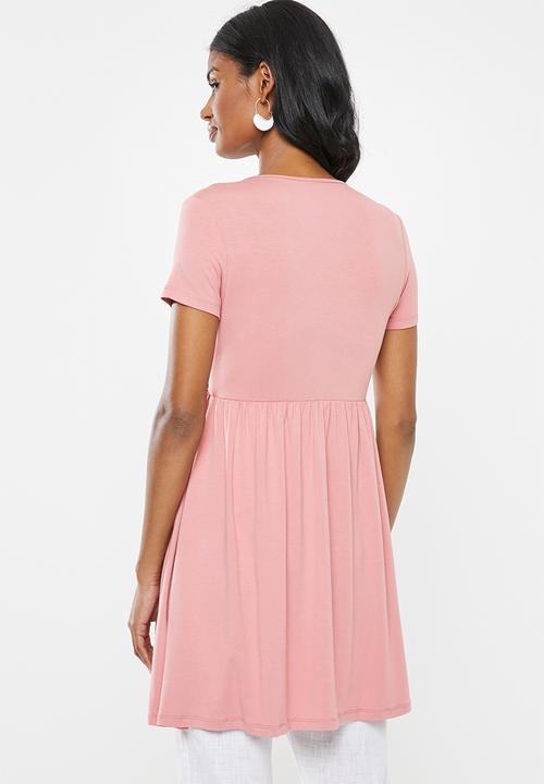 Cherry Melon - Maternity Skater wrap top - pink