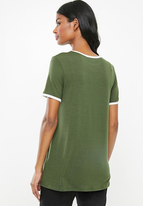 Superbalist - Maternity Contrast tee - fatigue with milk