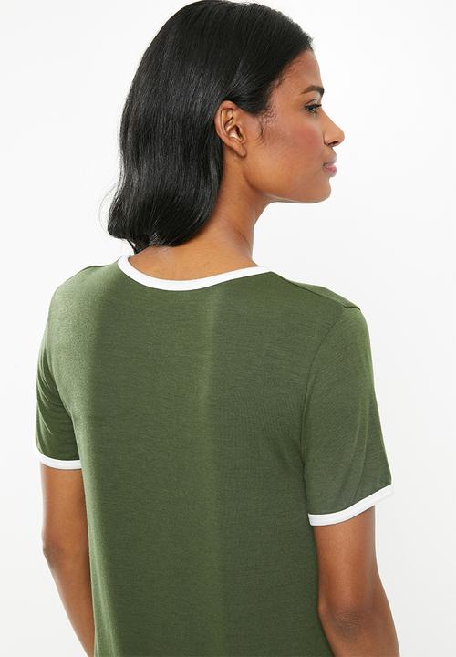 Superbalist - Maternity Contrast tee - fatigue with milk