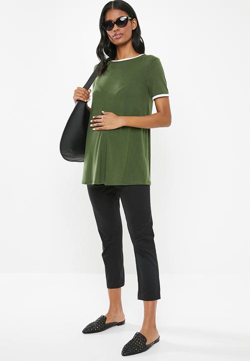 Superbalist - Maternity Contrast tee - fatigue with milk