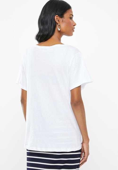 Superbalist - V-neck tee - white