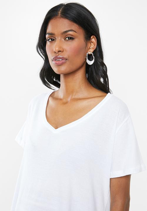 Superbalist - V-neck tee - white