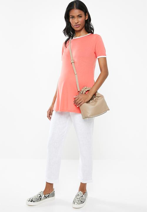 Superbalist - Maternity Contrast tee - lobster with milk