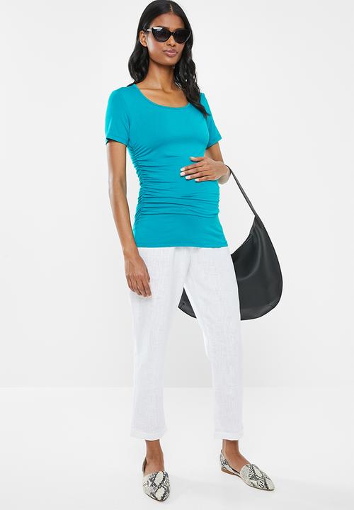 Cherry Melon - Maternity Round neck top - blue