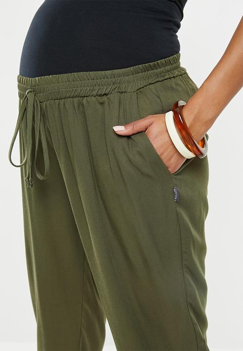 Cherry Melon - Maternity Soft casual pants - green