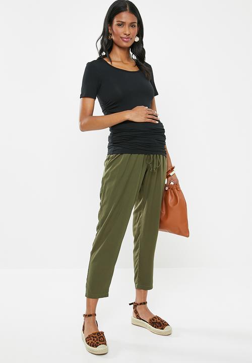 Cherry Melon - Maternity Soft casual pants - green
