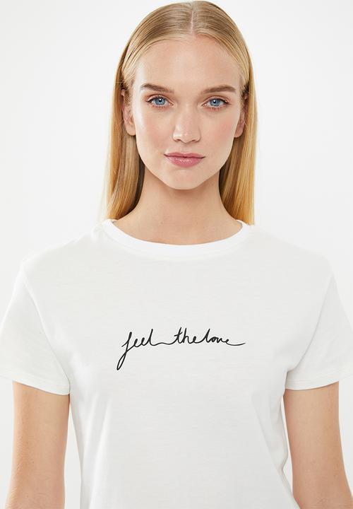 Superbalist - Sleep tee & shorts set - cream