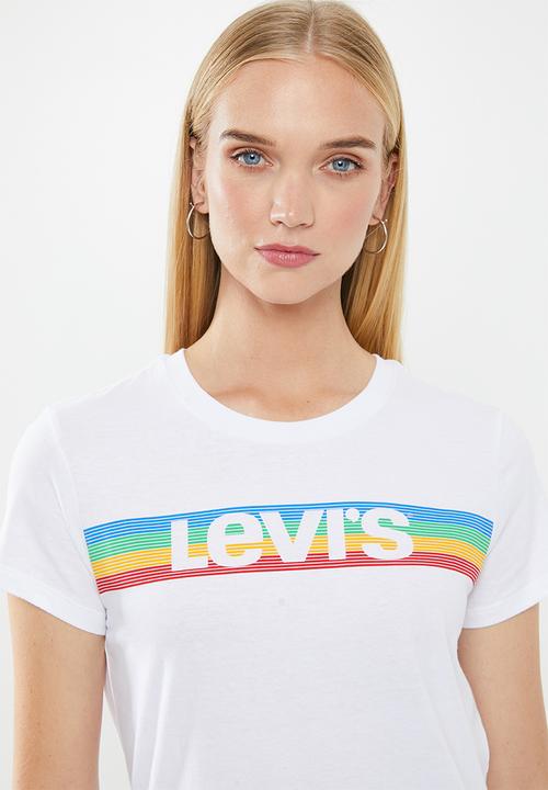 Levi’s® - The perfect tee colourful stripe - white