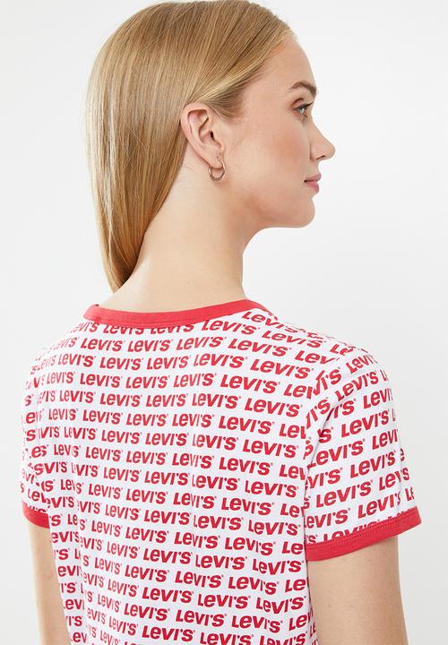 Levi’s® - Graphic ringer surf tee - white & red 