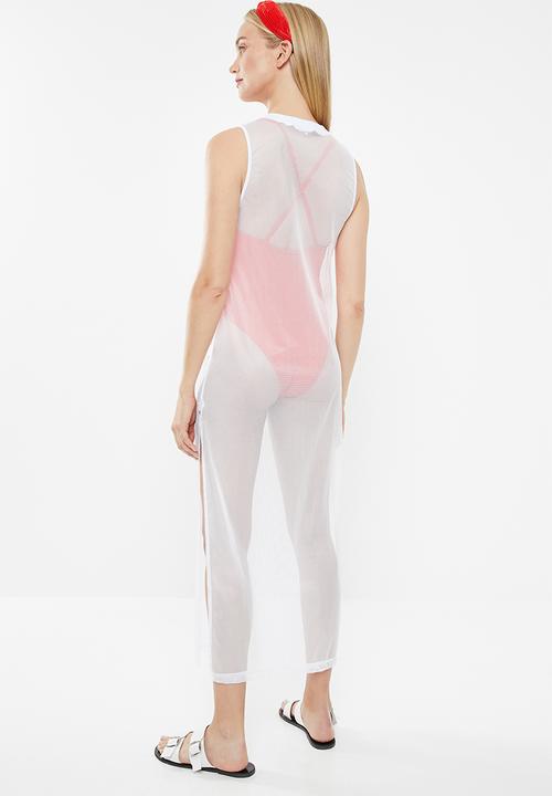 Superbalist - Mesh column dress(reg) - white