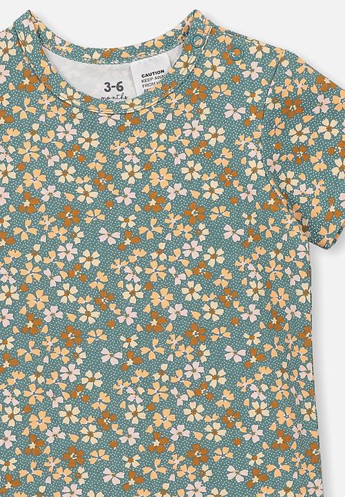 Cotton On - The short sleeve romper - green