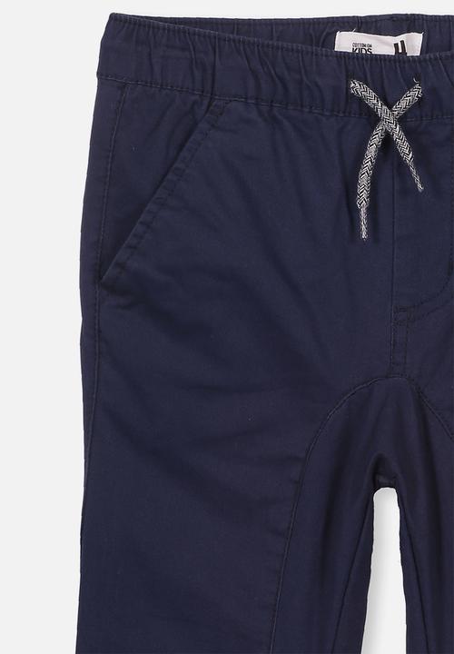 Cotton On - Logan cuffed pant - navy