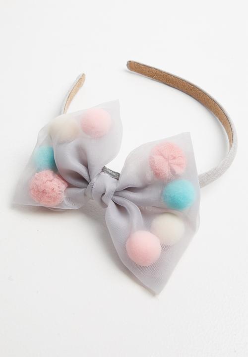 Pop Candy - Aliceband with bow - grey