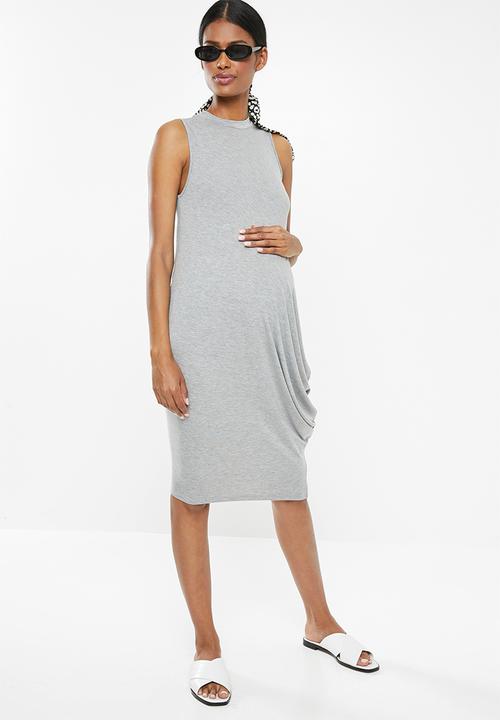 Superbalist - Asymmetrical drape dress - grey