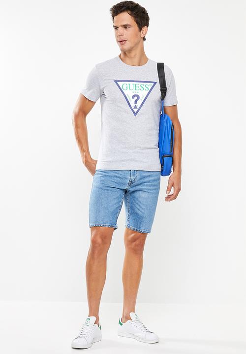 GUESS - Guess triangle rubber tee - grey