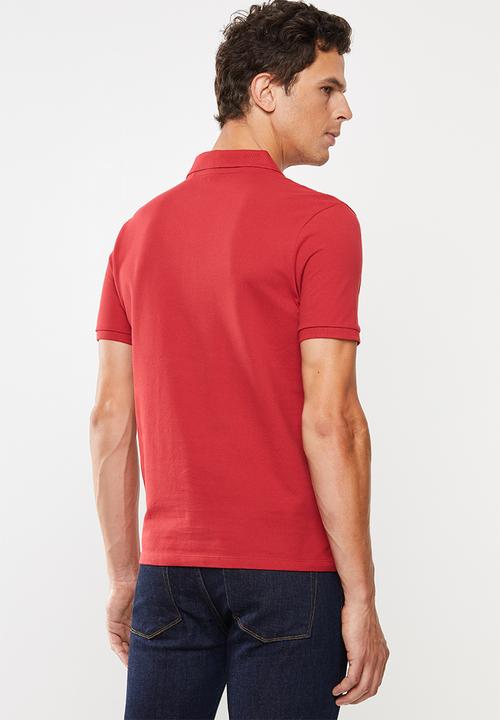 GUESS - Guess classic short sleeve polo - red