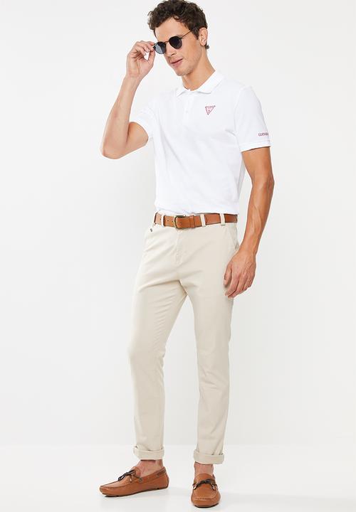 GUESS - Guess classic polo - white