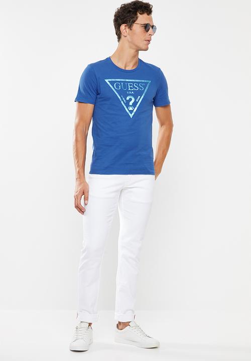 GUESS - Iconic triangle tee - blue