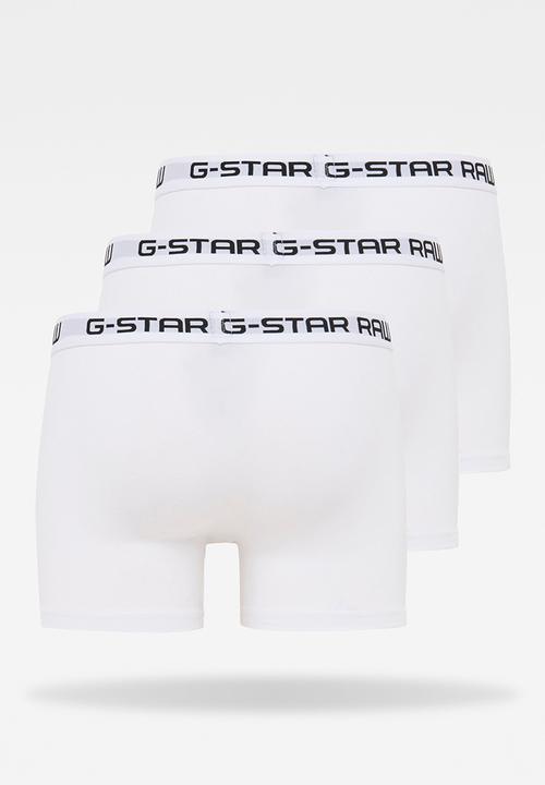 G-STAR - Classic trunk 3 pack - white