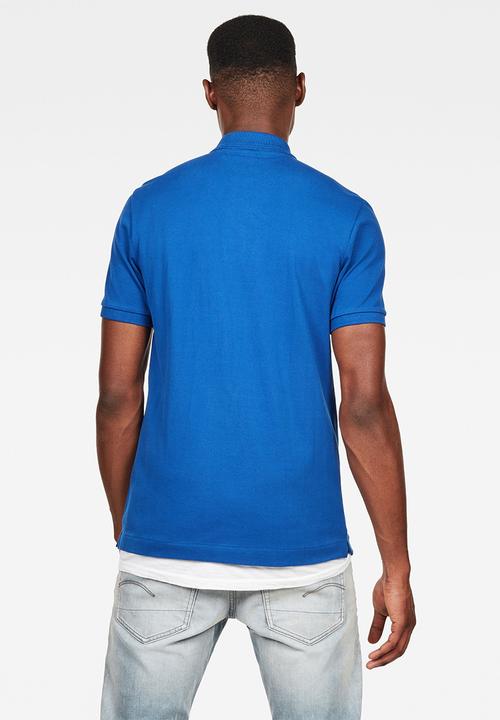 G-STAR - Dunda slim short sleeve polo - blue