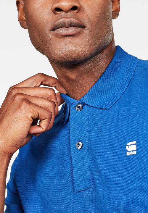 G-STAR - Dunda slim short sleeve polo - blue