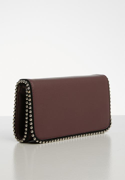 Superbalist - Stud detail bag - burgundy