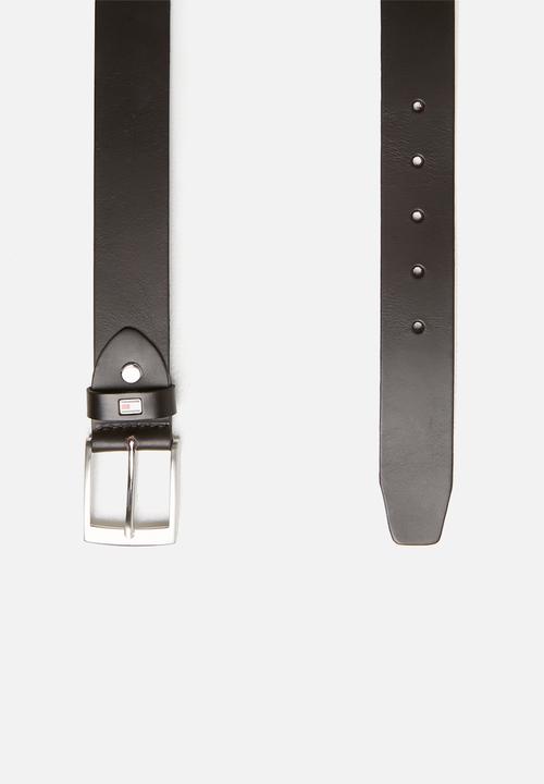 Tommy Hilfiger - Adan leather belt - black