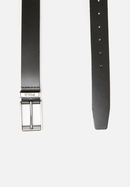 POLO - Enzo leather belt - black