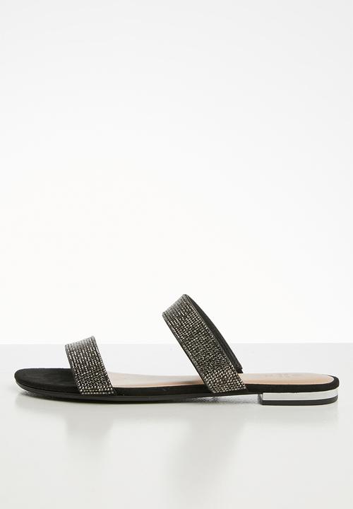 Call It Spring - Rosalia sandal - black texture