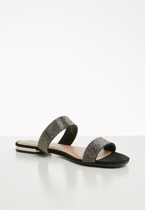Call It Spring - Rosalia sandal - black texture