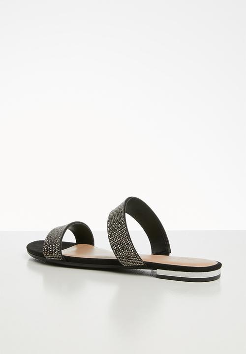 Call It Spring - Rosalia sandal - black texture