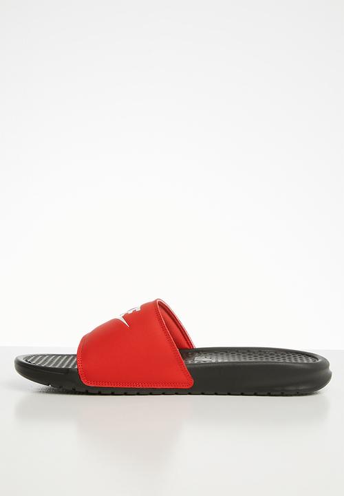Nike - Benassi "just do it." sandal - black/white-university red