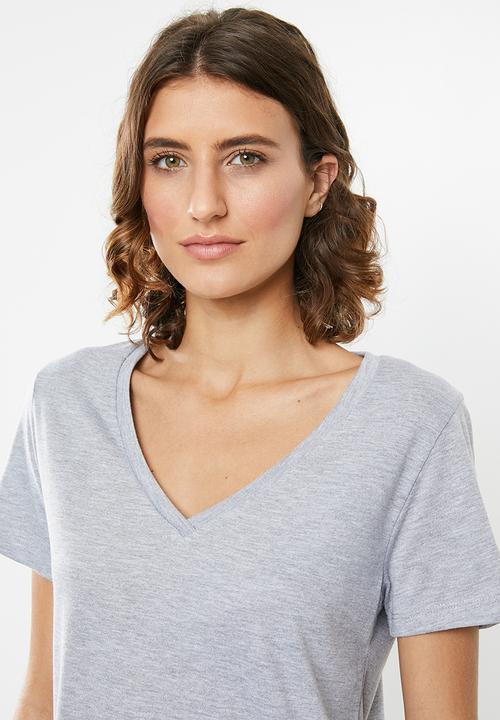 edit - 2 Pack V-neck tees - white & grey