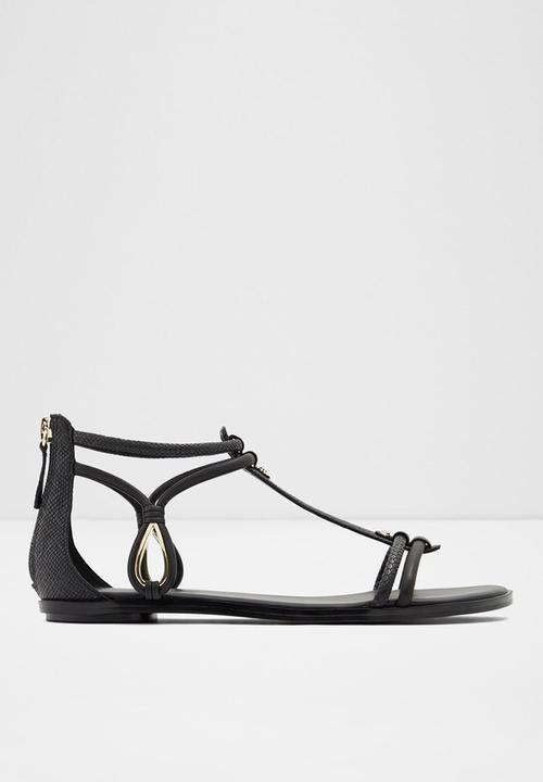 aldo black flip flops