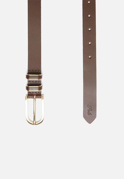 POLO - Grace leather belt - brown