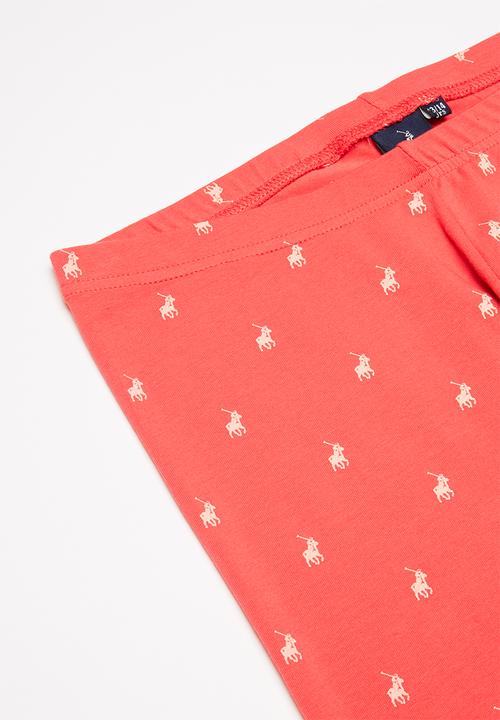 POLO - Girls Sadie printed legging - pink & orange 