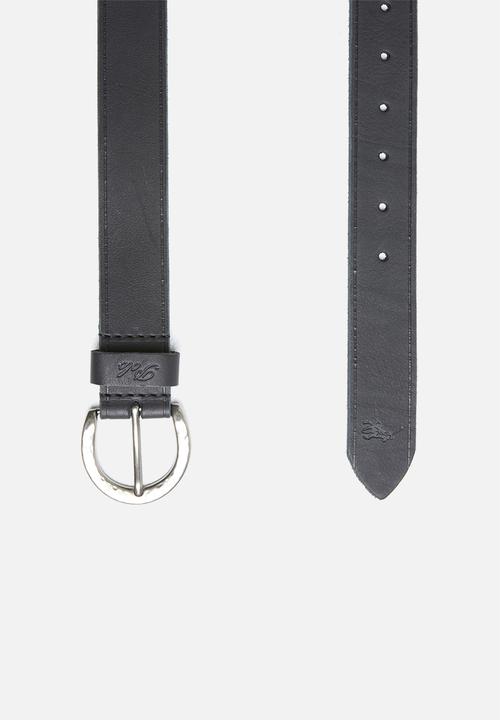 POLO - Charlie leather belt - black