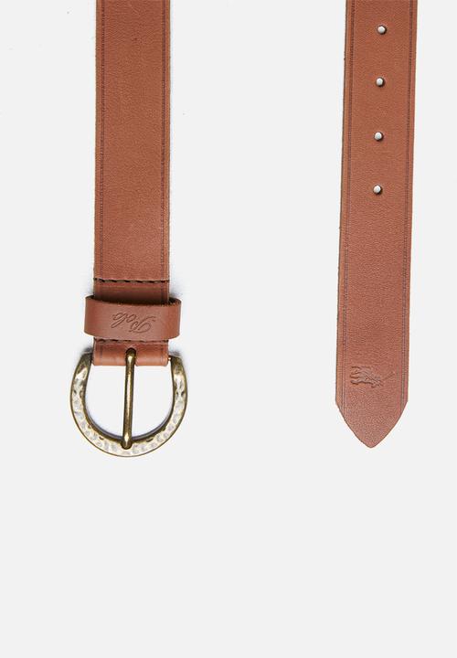 POLO - Charlie leather belt - tan