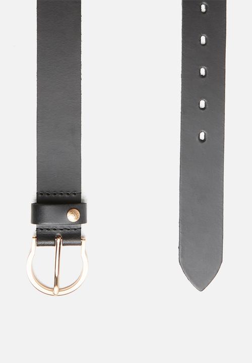 POLO - Elizabeth leather belt - black