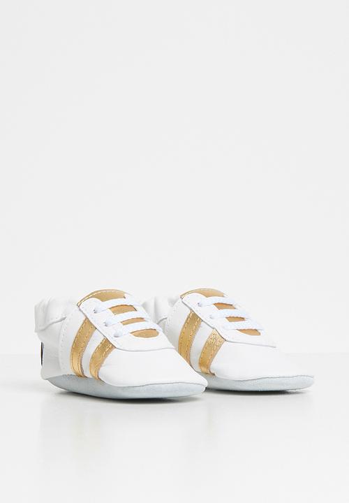 shooshoos - Pot of gold sneaker - white & gold 
